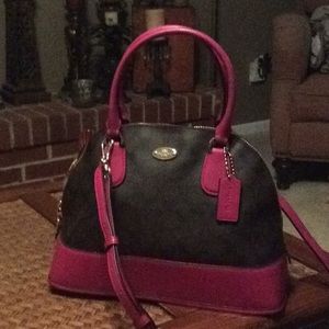 COACH -Signature Domed Satchel.